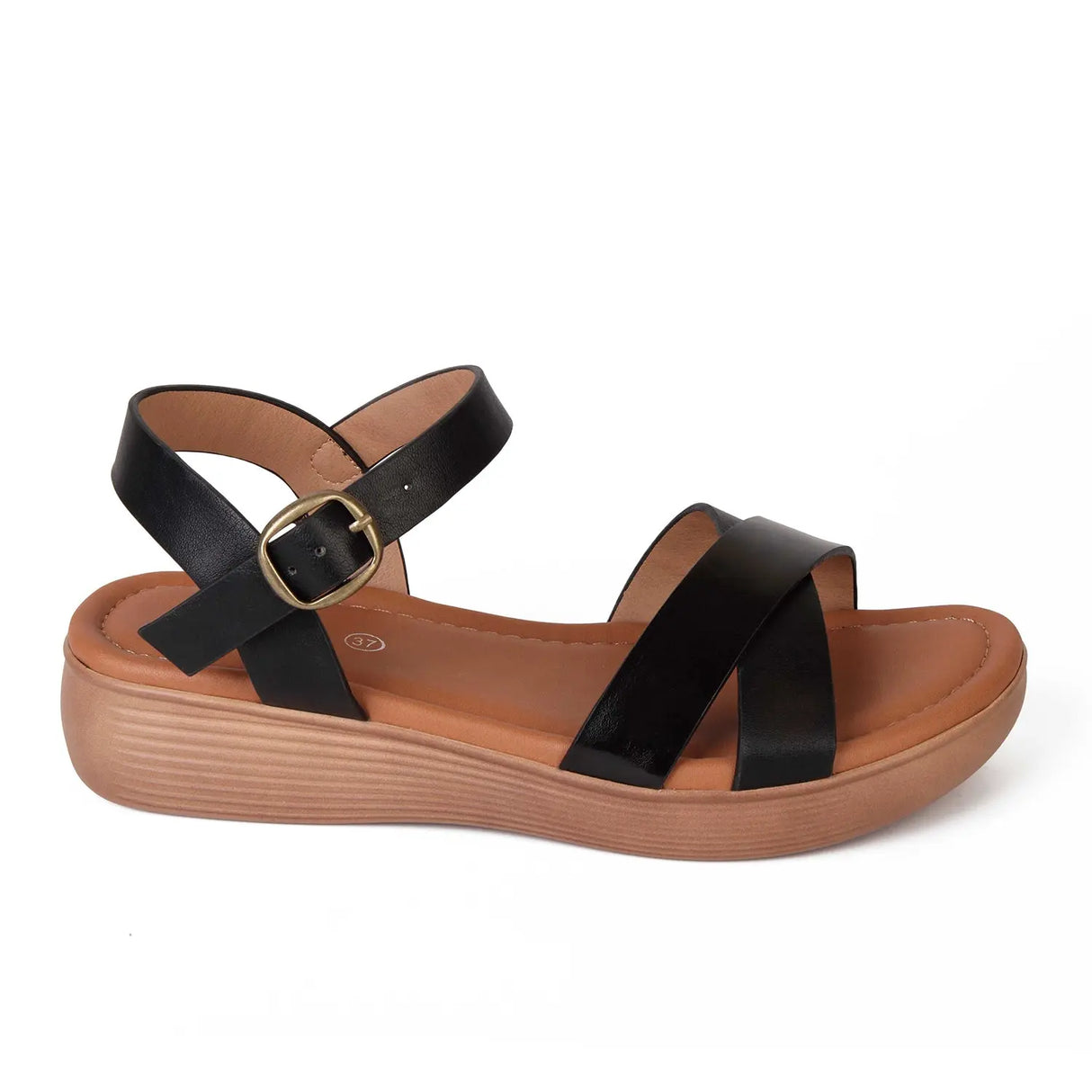 SANDALIA MUJER STHEF CASUAL NEGRO 7999