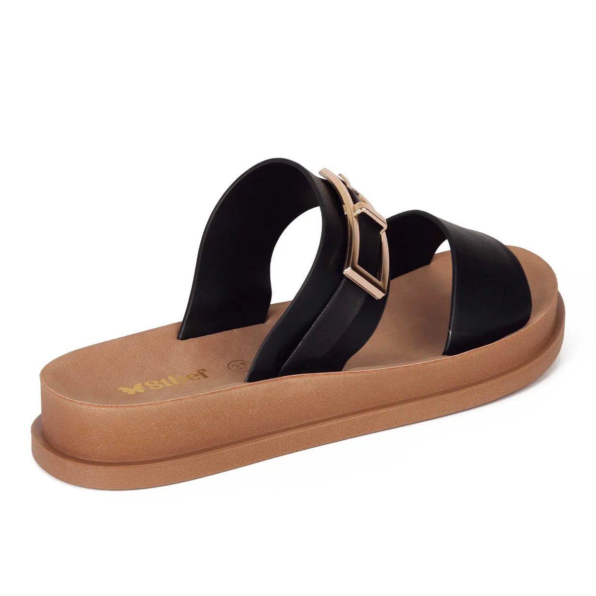SANDALIA MUJER STHEF CASUAL NEGRO 8007