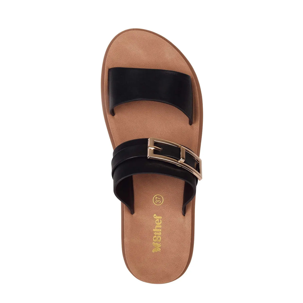 SANDALIA MUJER STHEF CASUAL NEGRO 8007