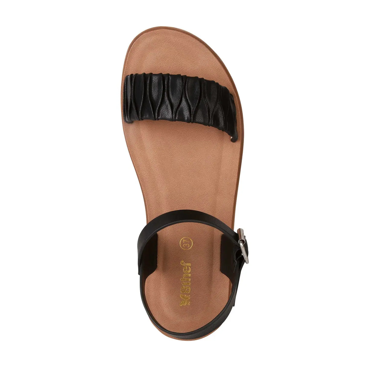 SANDALIA MUJER STHEF CASUAL NEGRO 8010