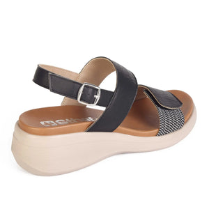 SANDALIA MUJER STHEF CASUAL NEGRO 8013