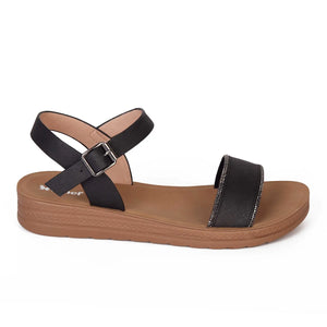 SANDALIA MUJER STHEF CASUAL NEGRO 8017