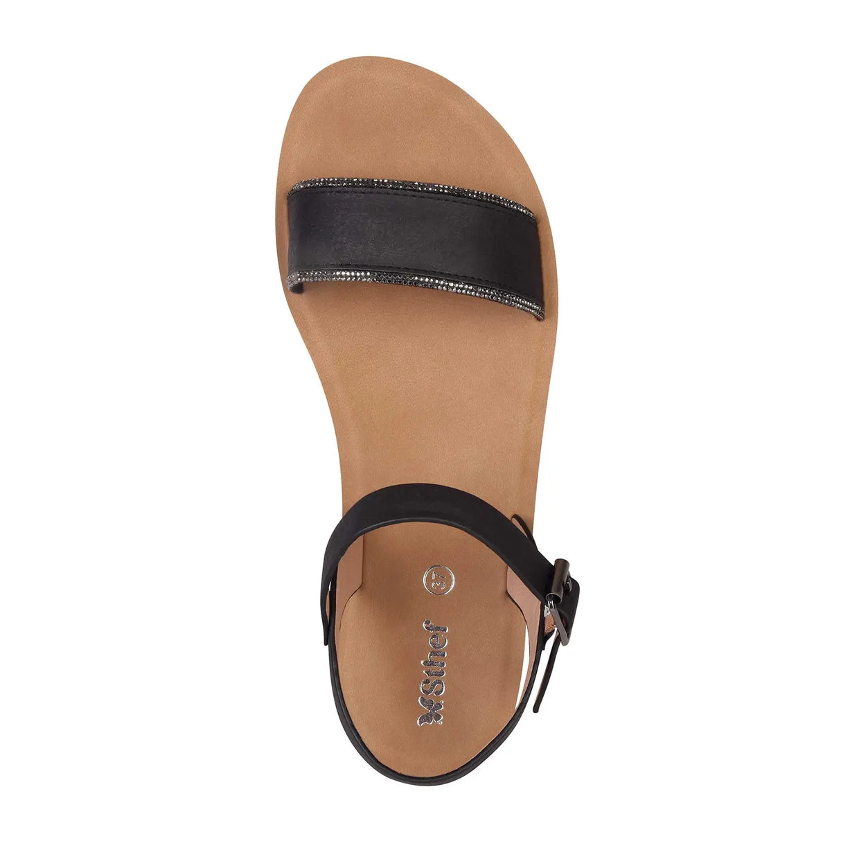 SANDALIA MUJER STHEF CASUAL NEGRO 8017