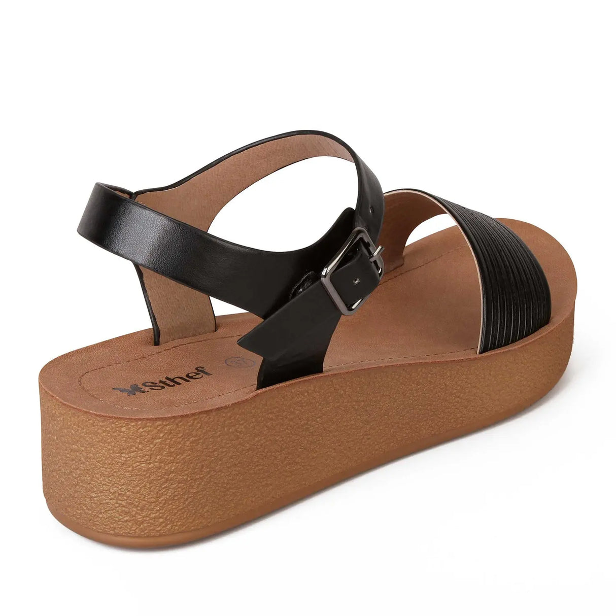 SANDALIA MUJER STHEF CASUAL NEGRO 8021