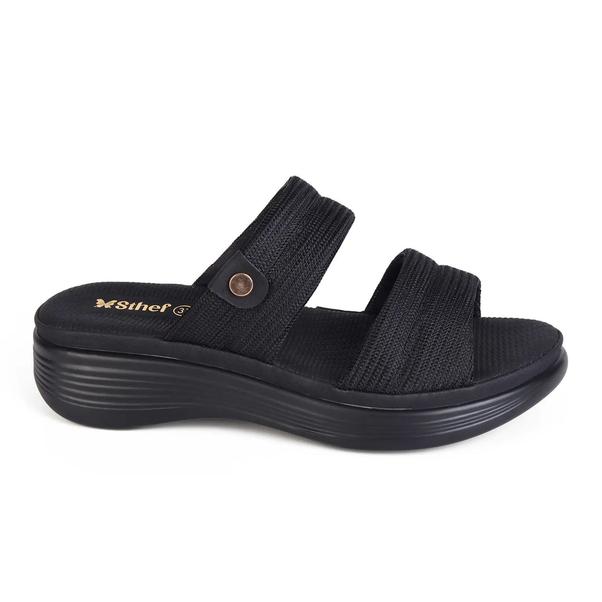 SANDALIA MUJER STHEF CASUAL NEGRO 8027