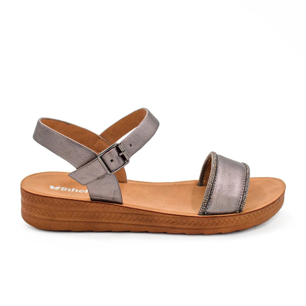 SANDALIA MUJER STHEF CASUAL PEWTER 8017