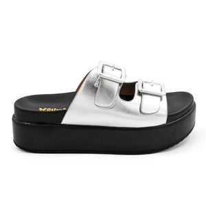 SANDALIA MUJER STHEF CASUAL PLATA 8006