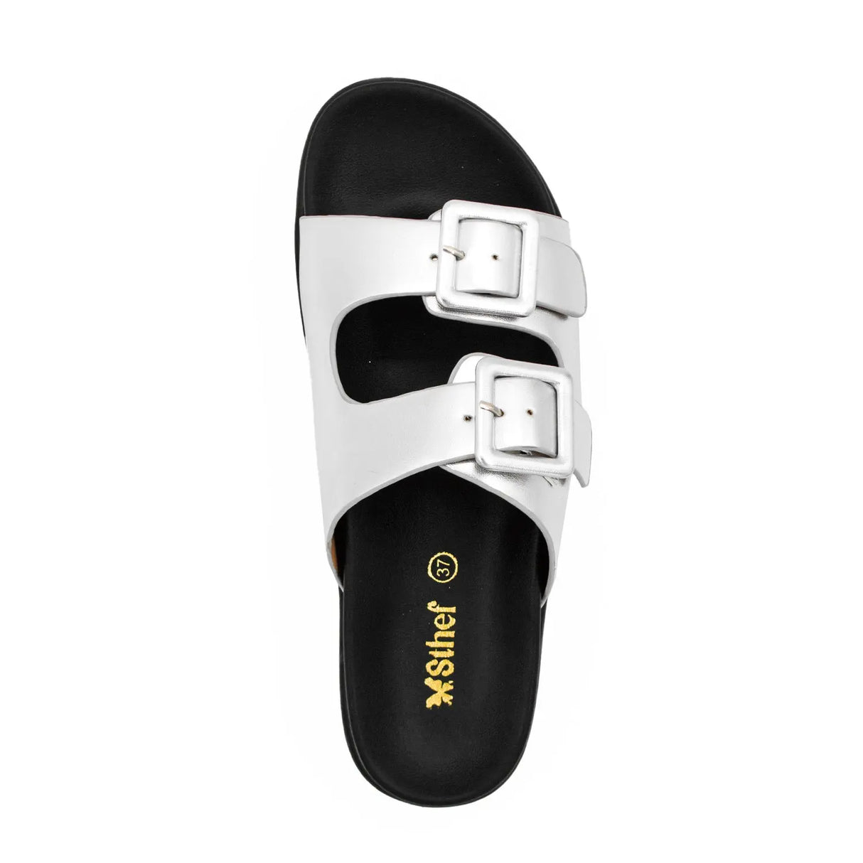 SANDALIA MUJER STHEF CASUAL PLATA 8006