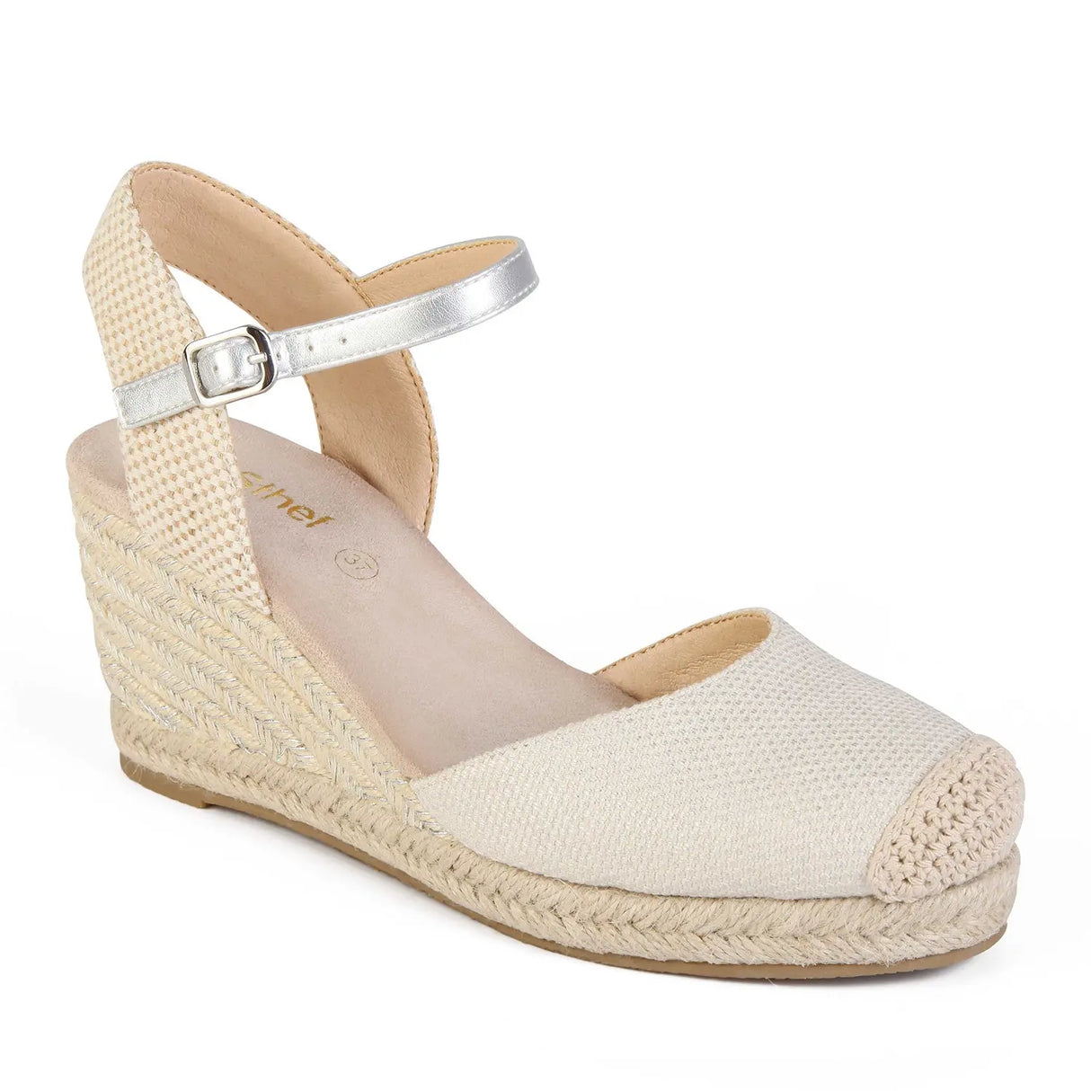 SANDALIA MUJER STHEF CASUAL PLATA 8051