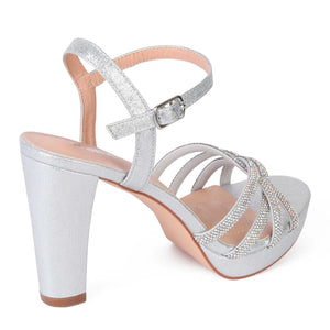 SANDALIA MUJER STHEF FIESTA PLATA 7992