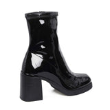 Botines de Vestir Mujer Color Negro Con Taco 8cm 1128760