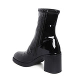 Botines de Vestir Mujer Color Negro Con Taco 8cm 1128760