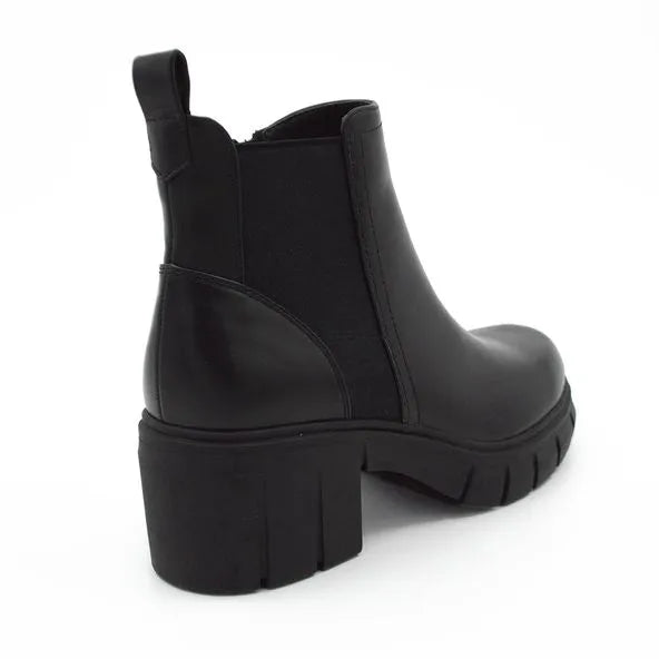 Botines Casuales Mujer Color Negro Con Taco 6.5cm 1128696