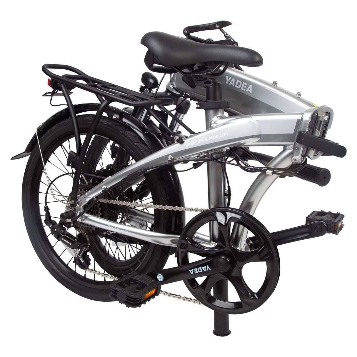 E-BIKE YADEA YF100/1010 PLEGABLE INC. BATERIA, CARGADOR Y LLAVES PLATEADO CityBikes