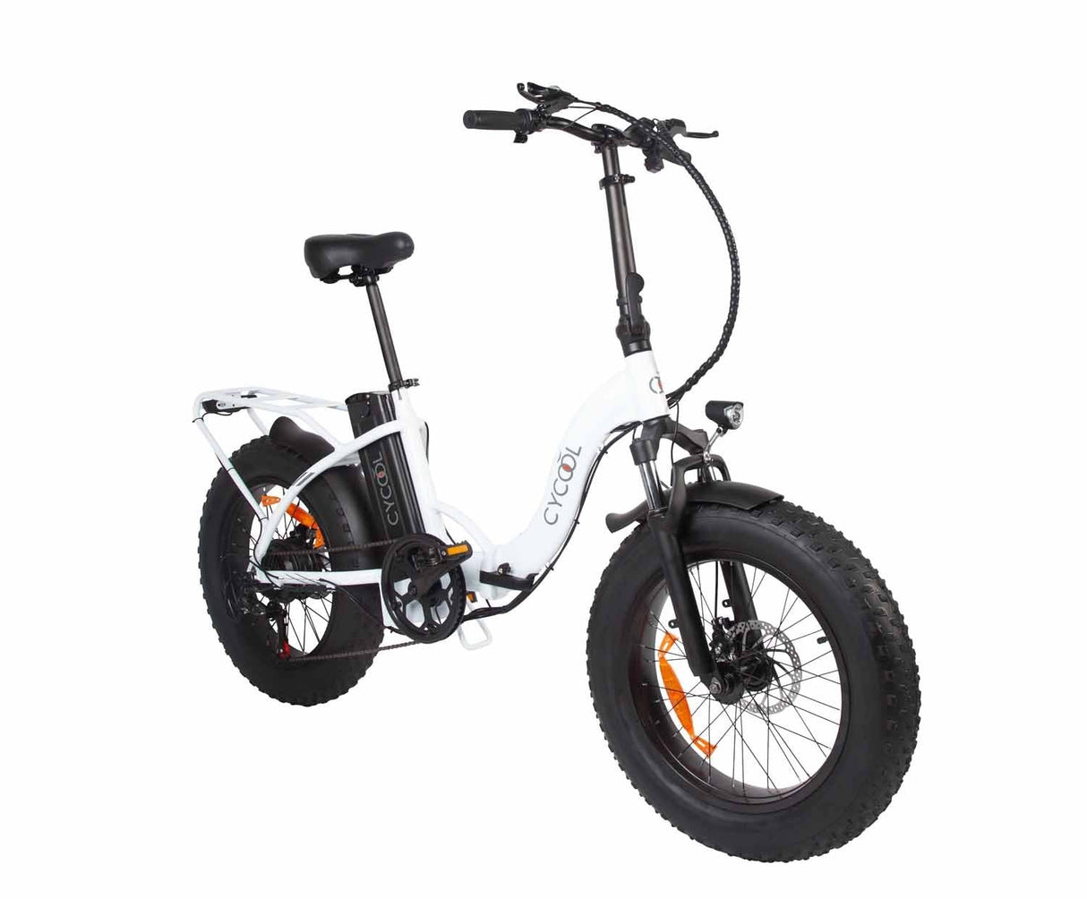 E-BIKE CYCOOL EWILD20W/1005 CON TIMON PLEGABLE, INC. BATERIA, CARGADOR Y LLAVES BLANCO CityBikes