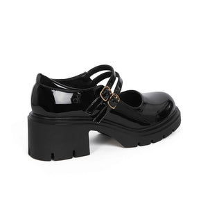 Mocasin Mujer 8119 Negro Charol Sthef