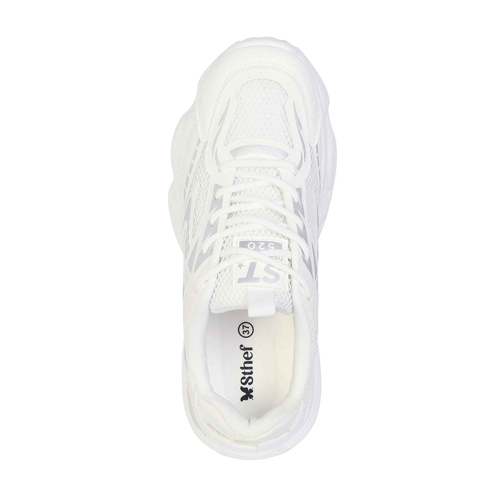 Zapatilla Trendy Mujer  8125 Blanco/Plata Sthef
