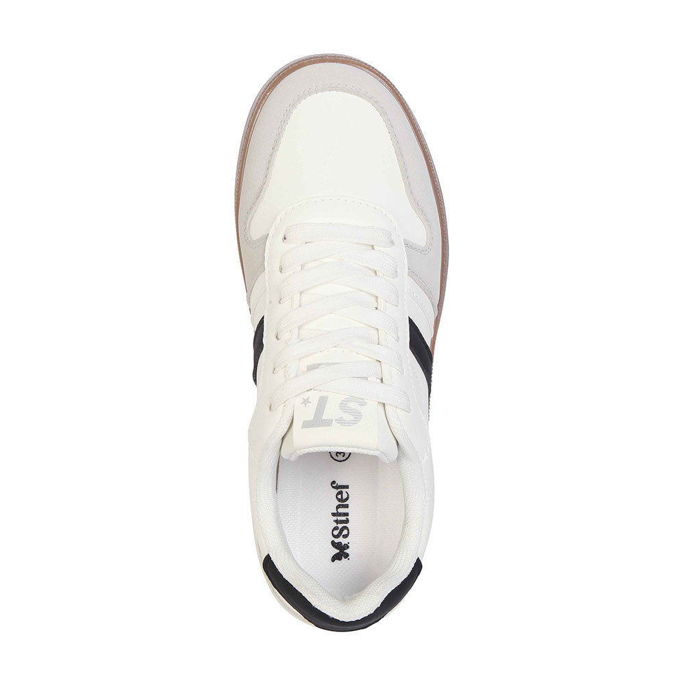 Zapatilla Casual Mujer  8127 Blanco/Negro Sthef